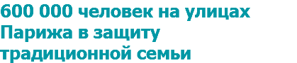 600 000 человек на улицах Парижа в защиту традиционной семьи